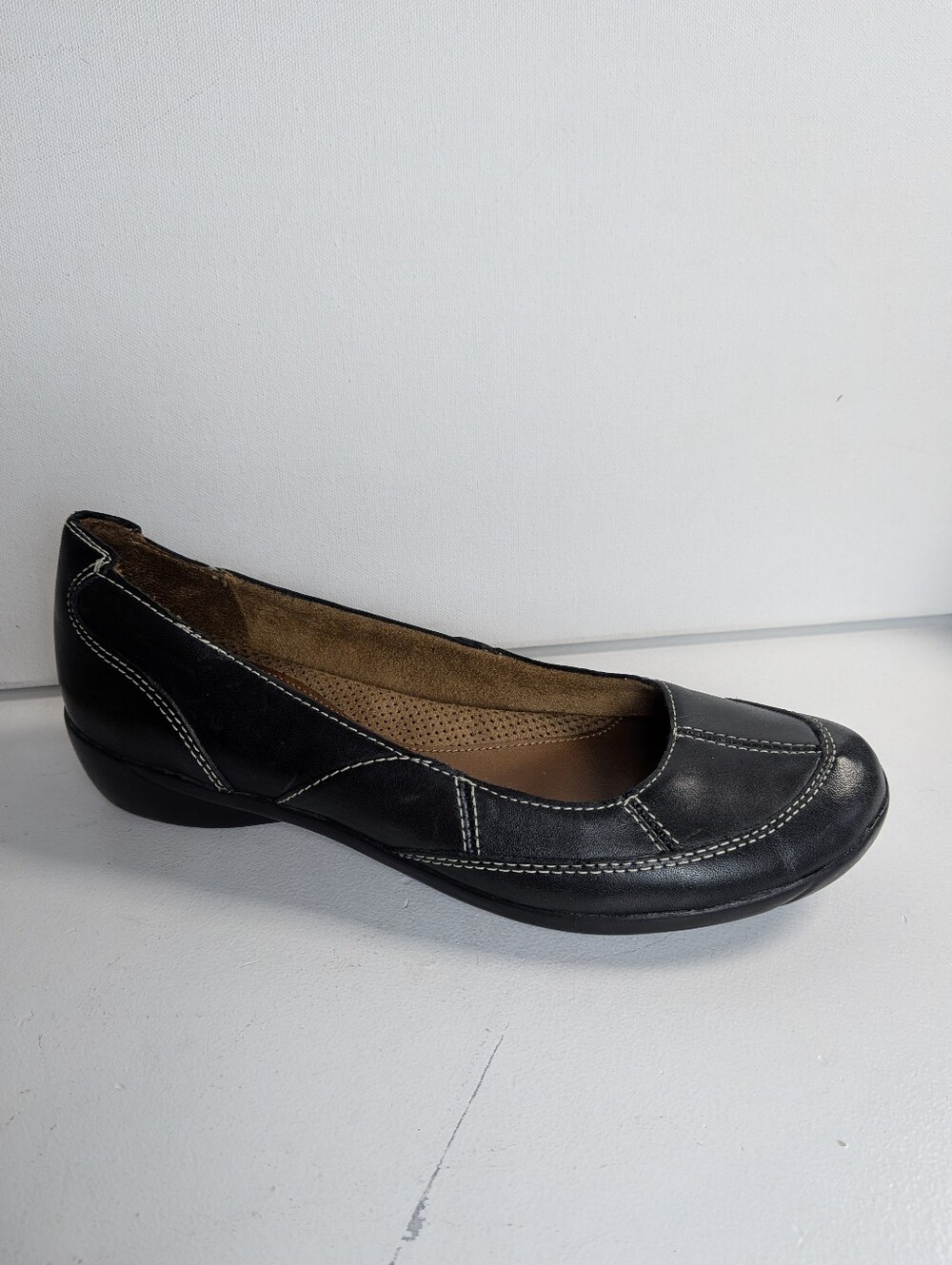 Naturalsoul Women's Black Ballet Loafer Slip-On Flat Shoes Size 9.5 EUC